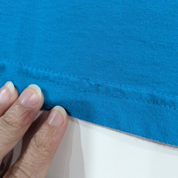 *3/$10* Nike Just Do It Graphic Tee Bright Blue Size 6 Size Medium - Picture 4 of 4